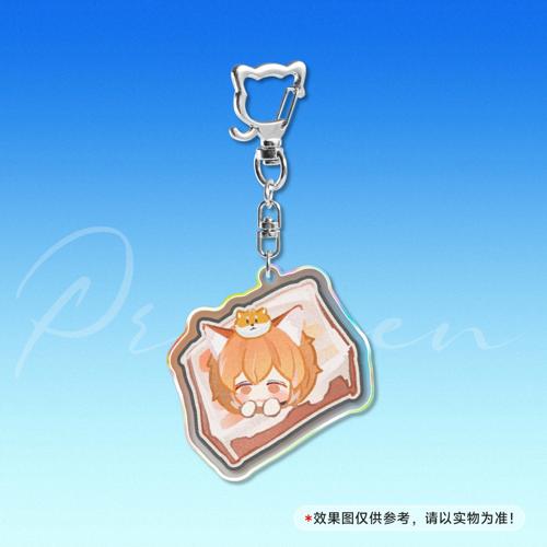 【土司柴】5cm镭射钥匙扣猫咪扣